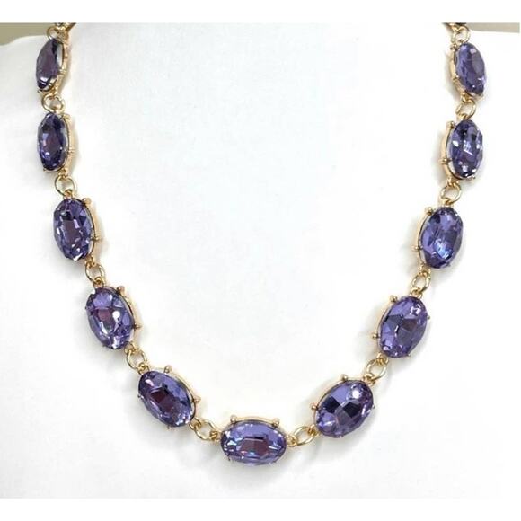 Necklace Adjustable 16" 18" 20" Chunky Chain Purple Amethyst Heidi Daus STYLE AU - Picture 1 of 5